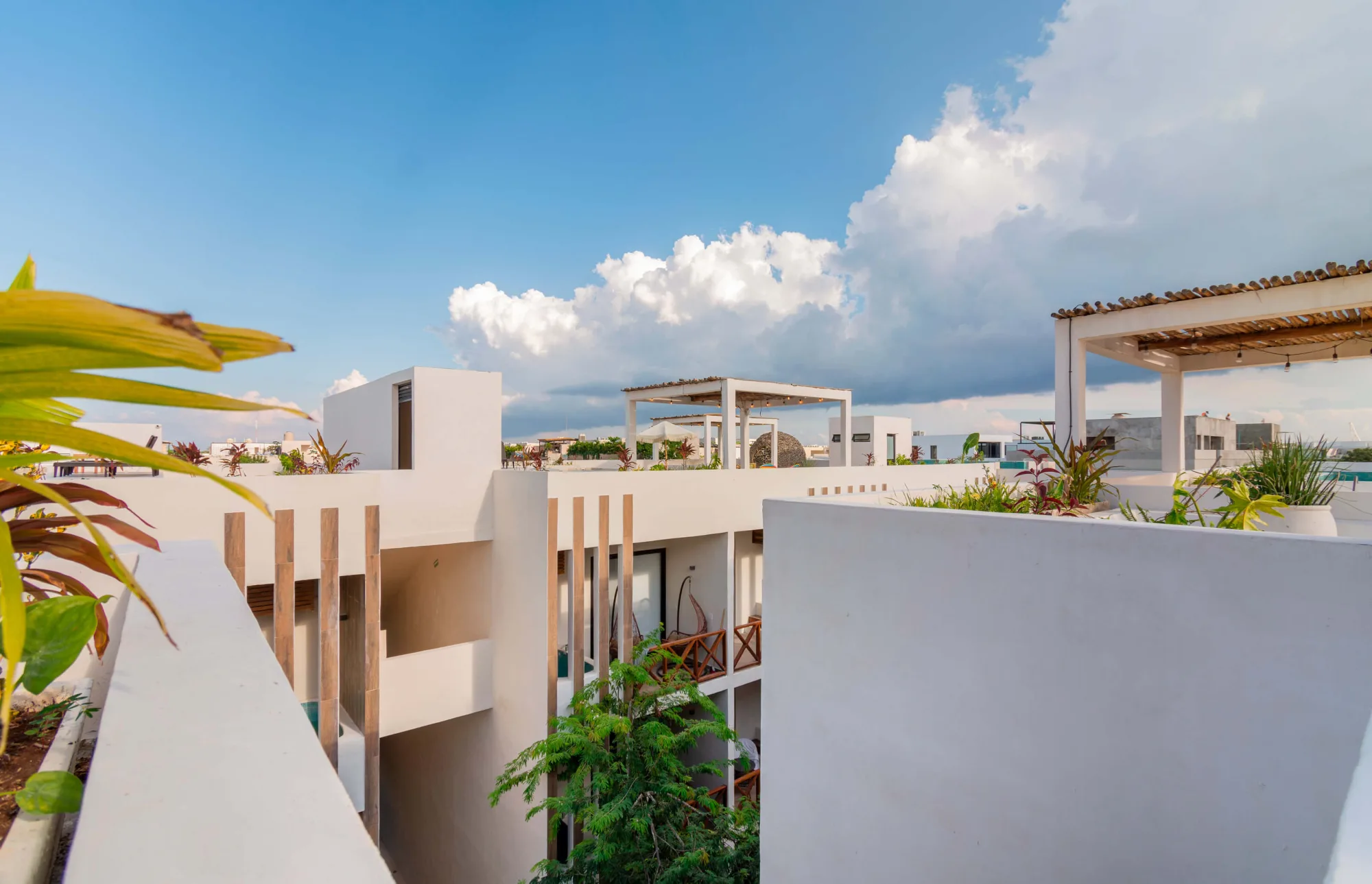 Área social del desarrollo en La Veleta, Tulum